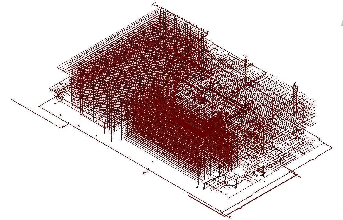 Revit 3D fire protection model of ASRS cold stores and dry store